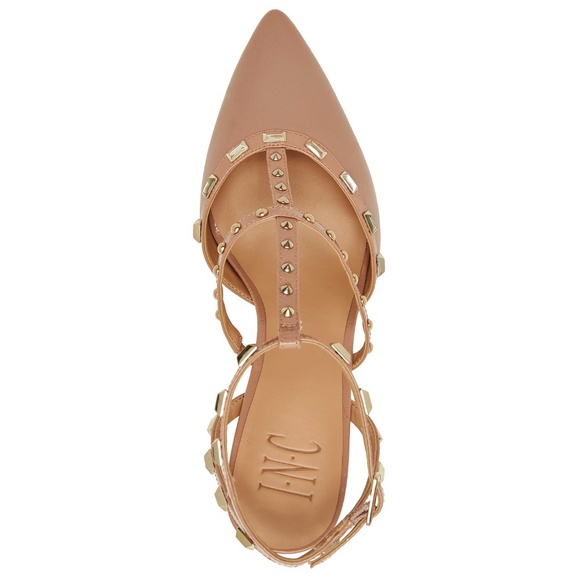 NIB INC Rockstud blush Slingback bridesmaid shoes - Picture 5 of 6